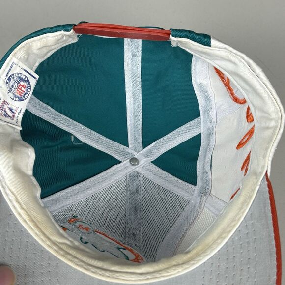 Vintage Miami Dolphins SnapBack Hat Cap Mens NFL Pro Line Football Logo 7 Script - Picture 12 of 13